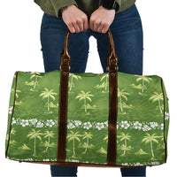 Olive Green Hawaii Palm Tree Hibiscus Travel Bag Fantasy Summer Vibe