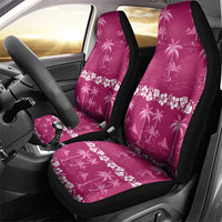 Pink Hawaii Palm Tree Hibiscus Car Seat Cover Fantasy Summer Vibe