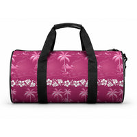 Pink Hawaii Palm Tree Hibiscus Duffle Bag Fantasy Summer Vibe