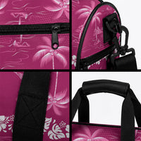 Pink Hawaii Palm Tree Hibiscus Duffle Bag Fantasy Summer Vibe