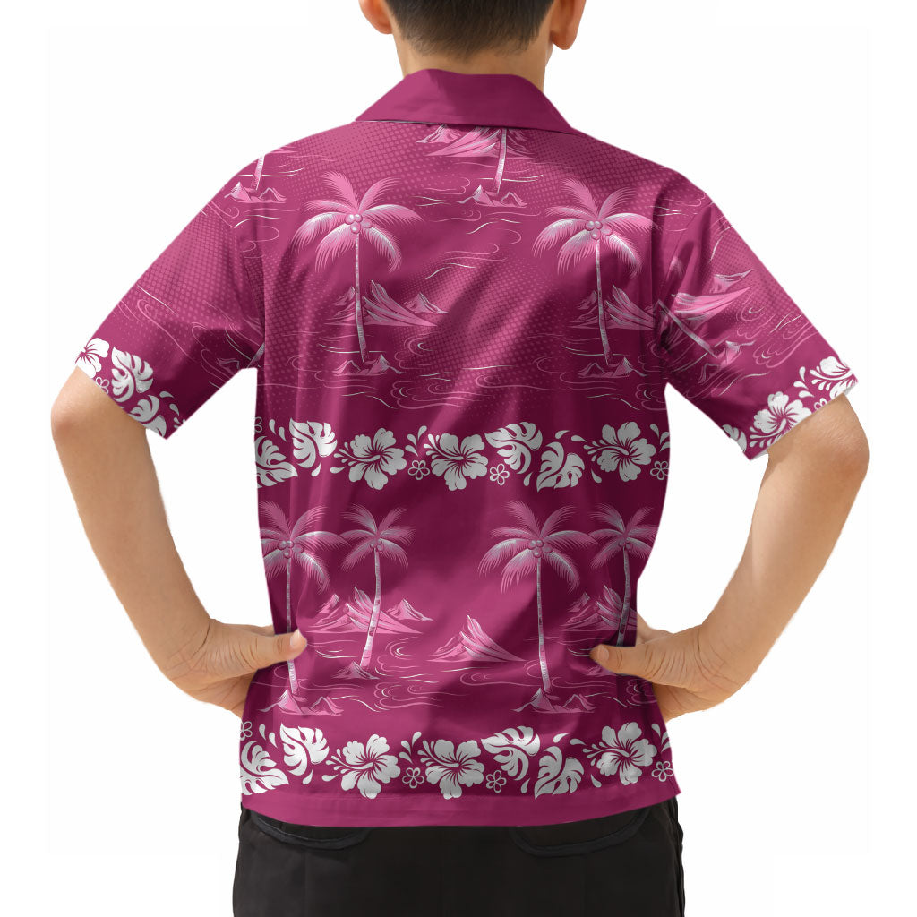 Pink Hawaii Palm Tree Hibiscus Hawaiian Shirt Fantasy Summer Vibe