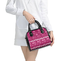 Pink Hawaii Palm Tree Hibiscus Shoulder Handbag Fantasy Summer Vibe