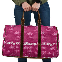 Pink Hawaii Palm Tree Hibiscus Travel Bag Fantasy Summer Vibe