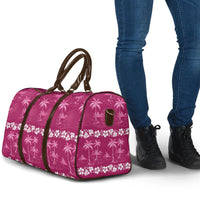Pink Hawaii Palm Tree Hibiscus Travel Bag Fantasy Summer Vibe