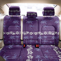 Purple Hawaii Palm Tree Hibiscus Back Car Seat Cover Fantasy Summer Vibe