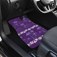 Purple Hawaii Palm Tree Hibiscus Car Mats Fantasy Summer Vibe
