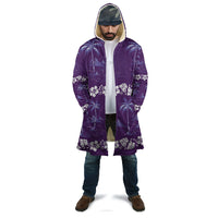 Purple Hawaii Palm Tree Hibiscus Cloak Fantasy Summer Vibe