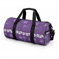 Purple Hawaii Palm Tree Hibiscus Duffle Bag Fantasy Summer Vibe