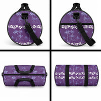 Purple Hawaii Palm Tree Hibiscus Duffle Bag Fantasy Summer Vibe
