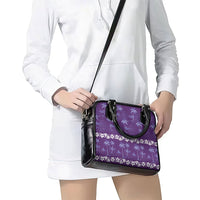 Purple Hawaii Palm Tree Hibiscus Shoulder Handbag Fantasy Summer Vibe