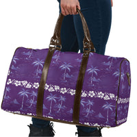 Purple Hawaii Palm Tree Hibiscus Travel Bag Fantasy Summer Vibe