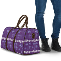 Purple Hawaii Palm Tree Hibiscus Travel Bag Fantasy Summer Vibe