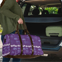 Purple Hawaii Palm Tree Hibiscus Travel Bag Fantasy Summer Vibe