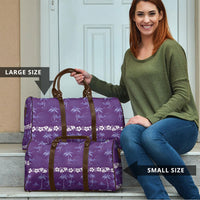Purple Hawaii Palm Tree Hibiscus Travel Bag Fantasy Summer Vibe
