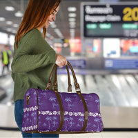 Purple Hawaii Palm Tree Hibiscus Travel Bag Fantasy Summer Vibe