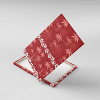 Red Hawaii Palm Tree Hibiscus Canvas Wall Art Fantasy Summer Vibe