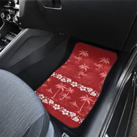 Red Hawaii Palm Tree Hibiscus Car Mats Fantasy Summer Vibe