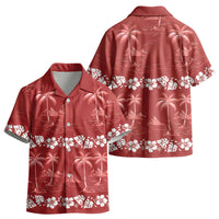 Red Hawaii Palm Tree Hibiscus Kid Hawaiian Shirt Fantasy Summer Vibe