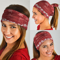 Red Hawaii Palm Tree Hibiscus Neck Gaiter Fantasy Summer Vibe