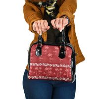 Red Hawaii Palm Tree Hibiscus Shoulder Handbag Fantasy Summer Vibe