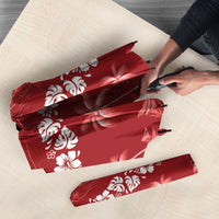Red Hawaii Palm Tree Hibiscus Umbrella Fantasy Summer Vibe