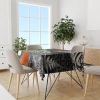 New Zealand and Ireland Rugby Tablecloth Silver Fern With Shamrock 2023 World Cup LT01 - Polynesian Pride