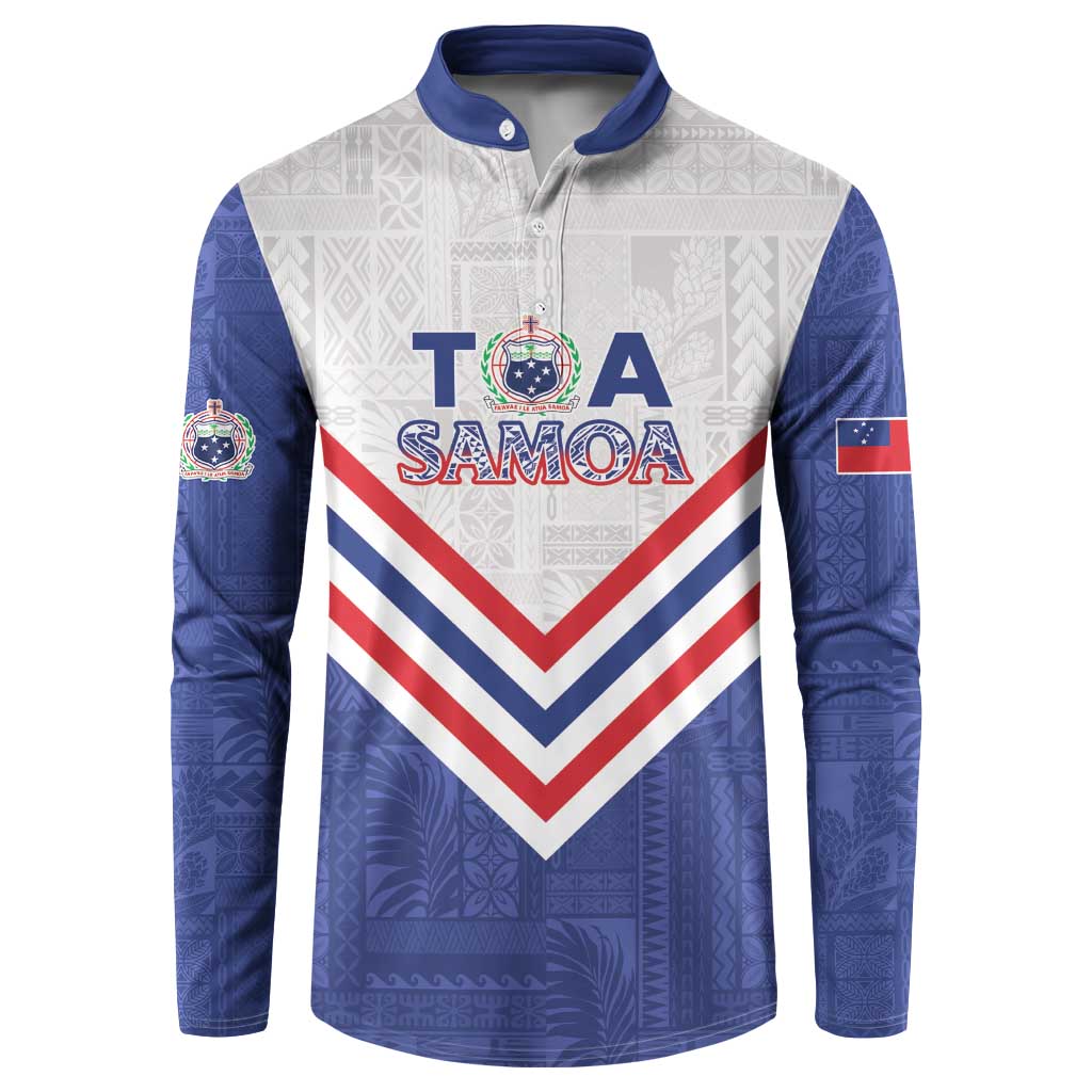 Custom Toa Samoa Rugby Button Sweatshirt 1992-1993 Special Edition - Polynesian Pride