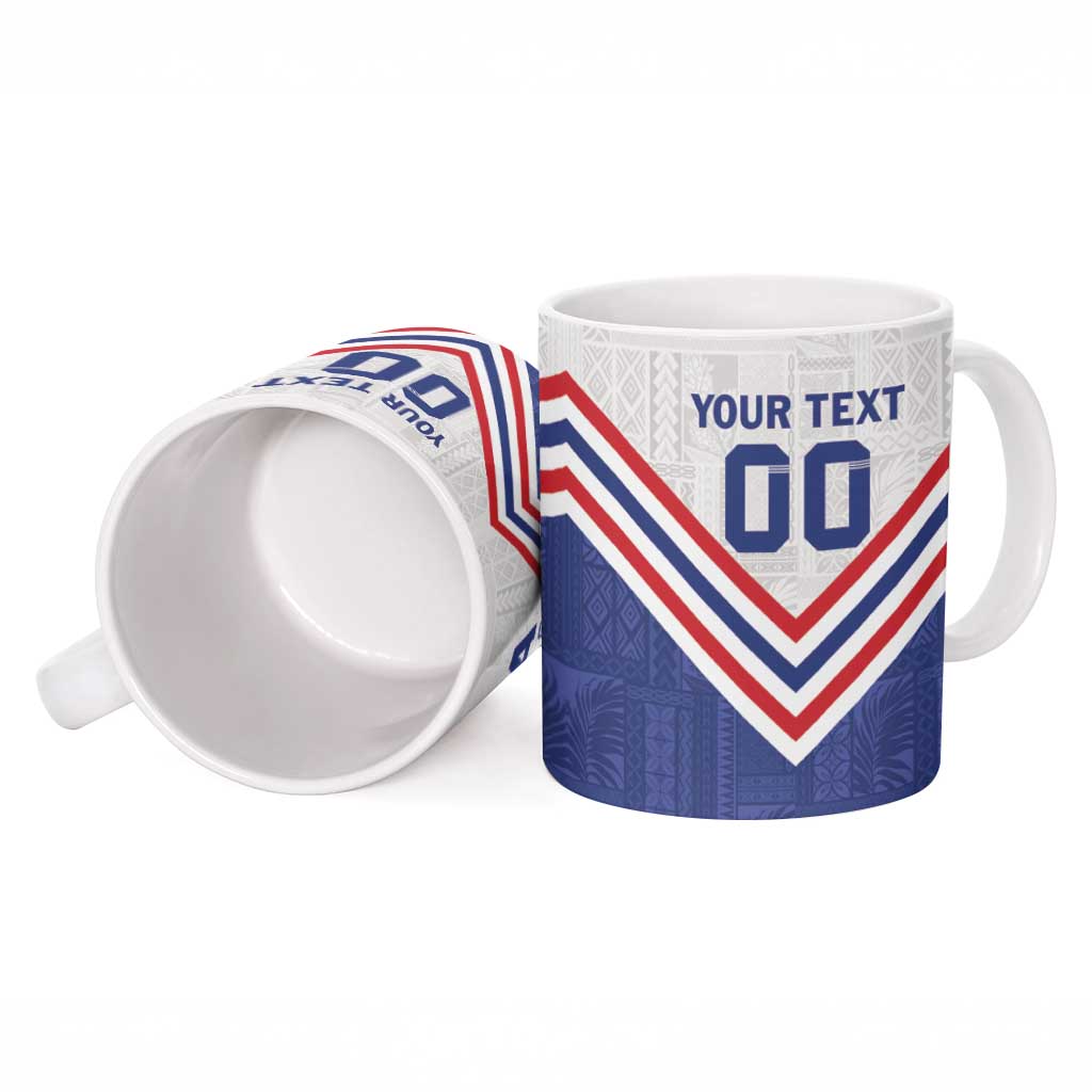 Custom Toa Samoa Rugby Ceramic Mug 1992-1993 Special Edition - Polynesian Pride
