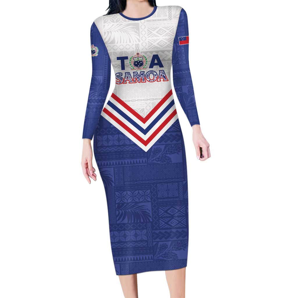 Custom Toa Samoa Rugby Family Matching Long Sleeve Bodycon Dress and Hawaiian Shirt 1992-1993 Special Edition - Polynesian Pride