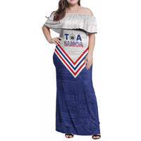 Custom Toa Samoa Rugby Family Matching Off Shoulder Maxi Dress and Hawaiian Shirt 1992-1993 Special Edition - Polynesian Pride