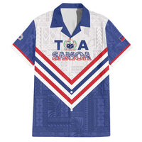 Custom Toa Samoa Rugby Family Matching Summer Maxi Dress and Hawaiian Shirt 1992-1993 Special Edition LT01 Dad's Shirt - Short Sleeve Blue - Polynesian Pride