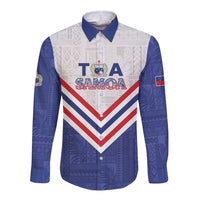 Custom Toa Samoa Rugby Long Sleeve Button Shirt 1992-1993 Special Edition - Polynesian Pride