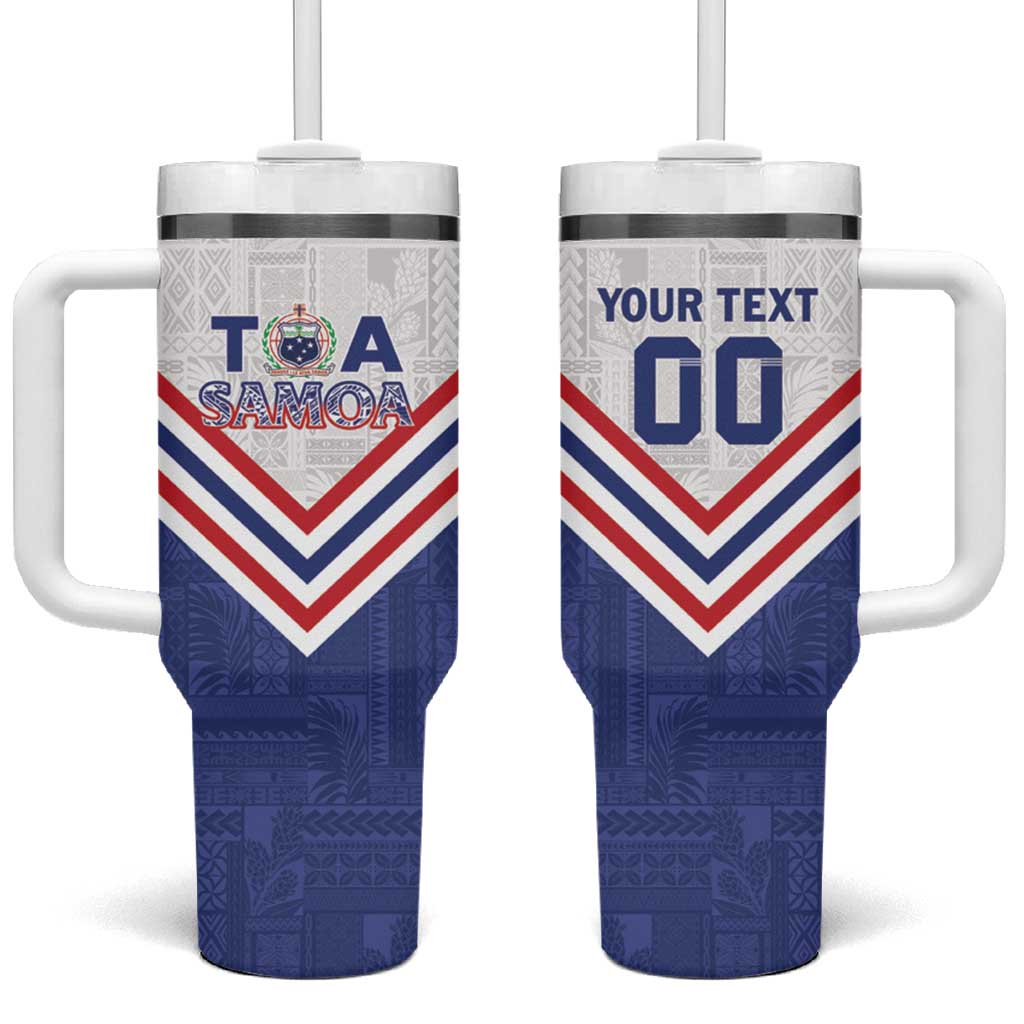 Custom Toa Samoa Rugby Tumbler With Handle 1992-1993 Special Edition - Polynesian Pride