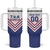 Custom Toa Samoa Rugby Tumbler With Handle 1992-1993 Special Edition - Polynesian Pride