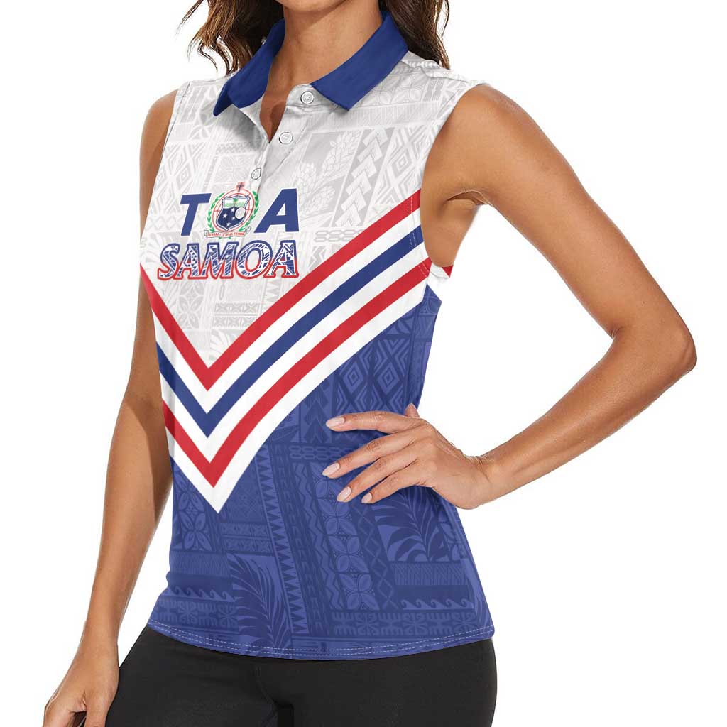 Custom Toa Samoa Rugby Women Sleeveless Polo Shirt 1992-1993 Special Edition - Polynesian Pride