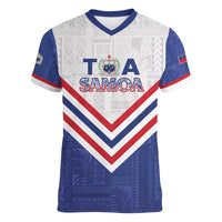 Custom Toa Samoa Rugby Women V-Neck T-Shirt 1992-1993 Special Edition - Polynesian Pride