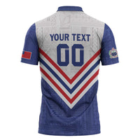 Custom Toa Samoa Rugby Zipper Polo Shirt 1992-1993 Special Edition - Polynesian Pride