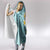 Maori Manta Ray Plumeria Teal Hooded Blanket
