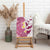 Maori Manta Ray Plumeria Royal Pink Canvas Wall Art