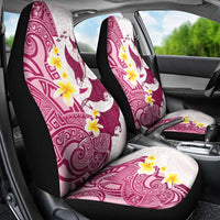 Maori Manta Ray Plumeria Royal Pink Car Seat Cover