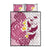 Maori Manta Ray Plumeria Royal Pink Quilt Bed Set