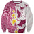 Maori Manta Ray Plumeria Royal Pink Sweatshirt