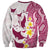 Maori Manta Ray Plumeria Royal Pink Sweatshirt
