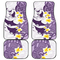 Maori Manta Ray Plumeria Deep Purple Car Mats