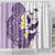 Maori Manta Ray Plumeria Deep Purple Shower Curtain