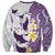 Maori Manta Ray Plumeria Deep Purple Sweatshirt