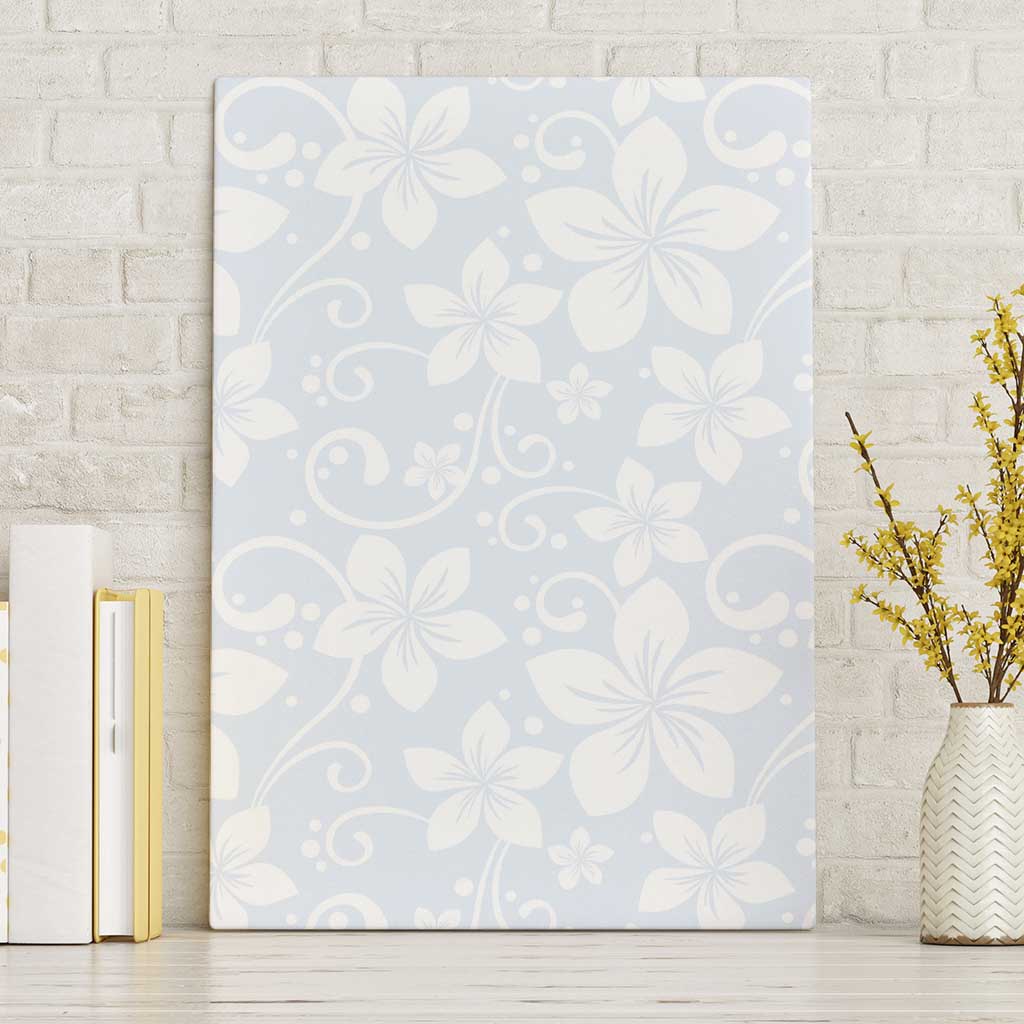 Plumeria Floral White Sunday Canvas Wall Art LT01 Without Frame White - Polynesian Pride