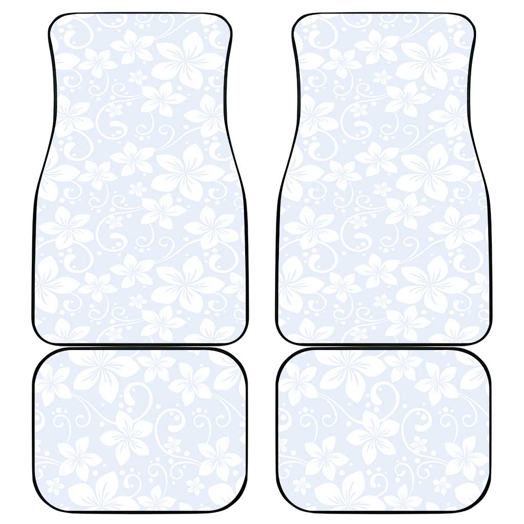 Plumeria Floral White Sunday Car Mats