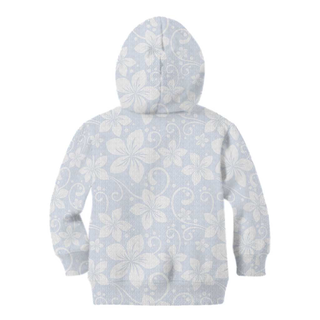Plumeria Floral White Sunday Kid Hoodie
