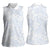 Plumeria Floral White Sunday Women Sleeveless Polo Shirt